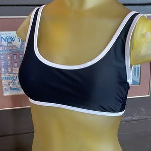 black & white swimsuit top